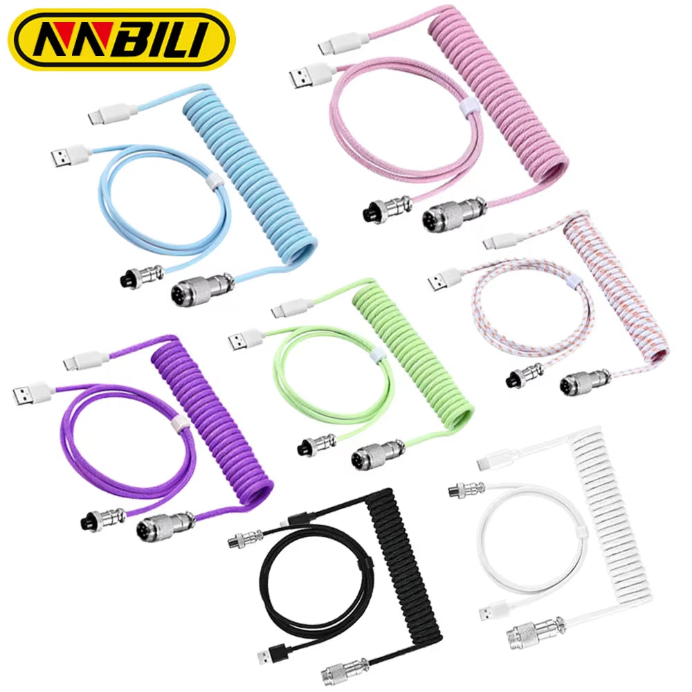 Custom Type C Mechanical Keyboard Coiled Cable