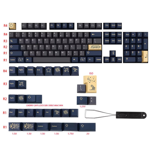 Stargaze Cherry Profile PBT Keycaps