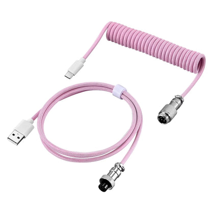 Custom Type C Mechanical Keyboard Coiled Cable 