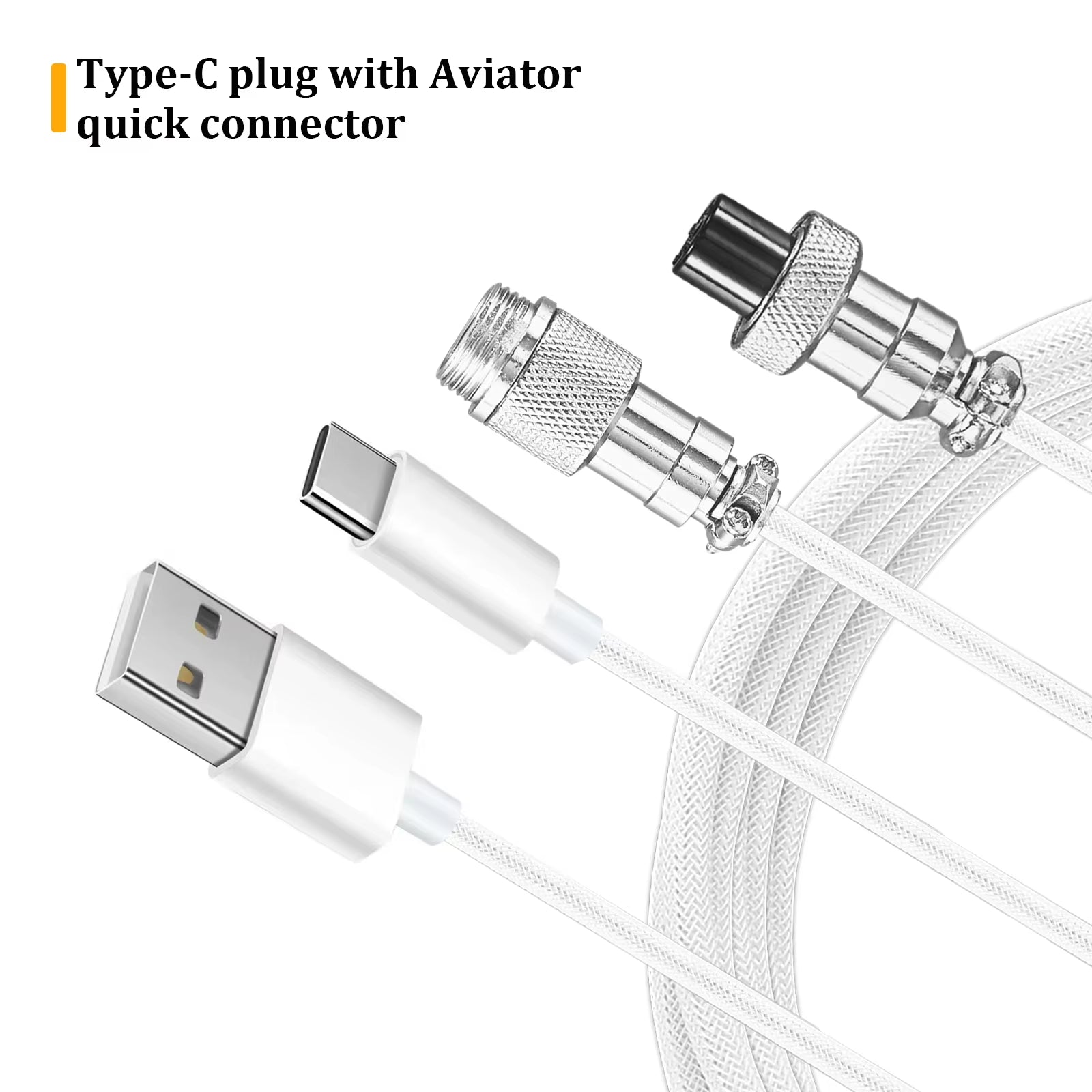 Custom Type C Mechanical Keyboard Coiled Cable 