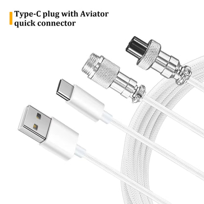 Custom Type C Mechanical Keyboard Coiled Cable 